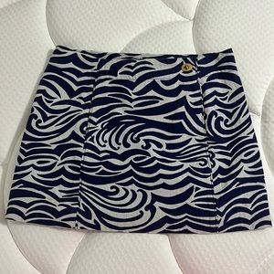 Lilly Pulitzer blue wave mini skirt